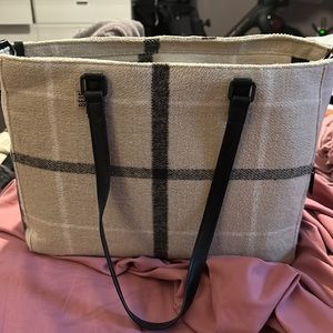 Beis The work tote in Plaid